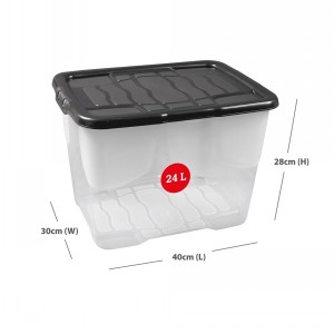 Strata Curve Plastic Storage Box & Lid Size 2 (24 Litre)